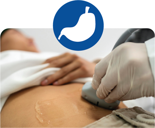 Abdominal ultrasound representing gastroenterology